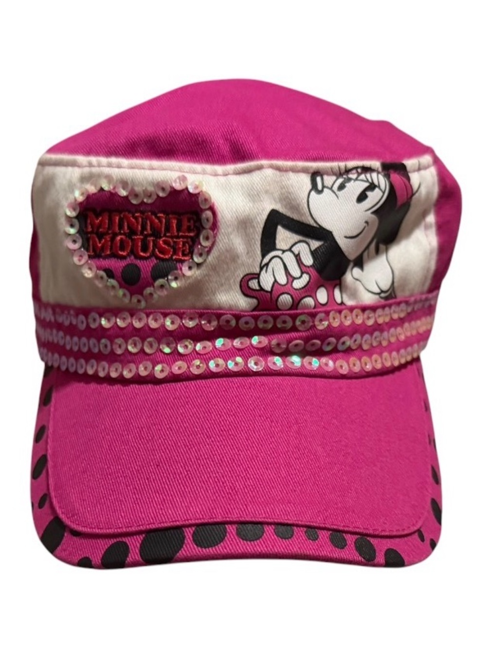 Disneyland Resort Minnie Mouse Hot Pink Sequined Kids Cap